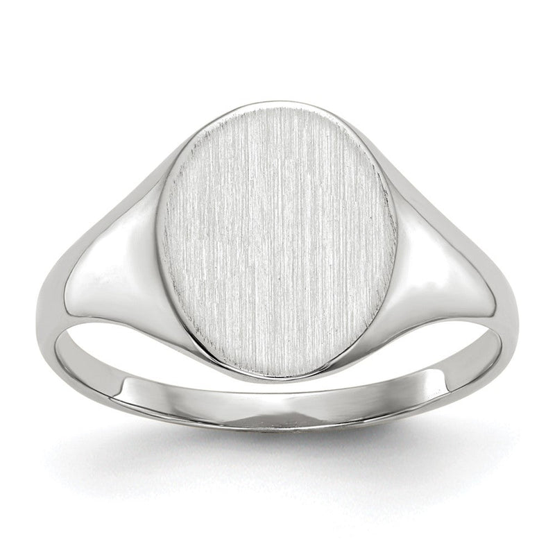 10K Weißgold 10.0x9.0mm Offen Rückseite Siegel Ring