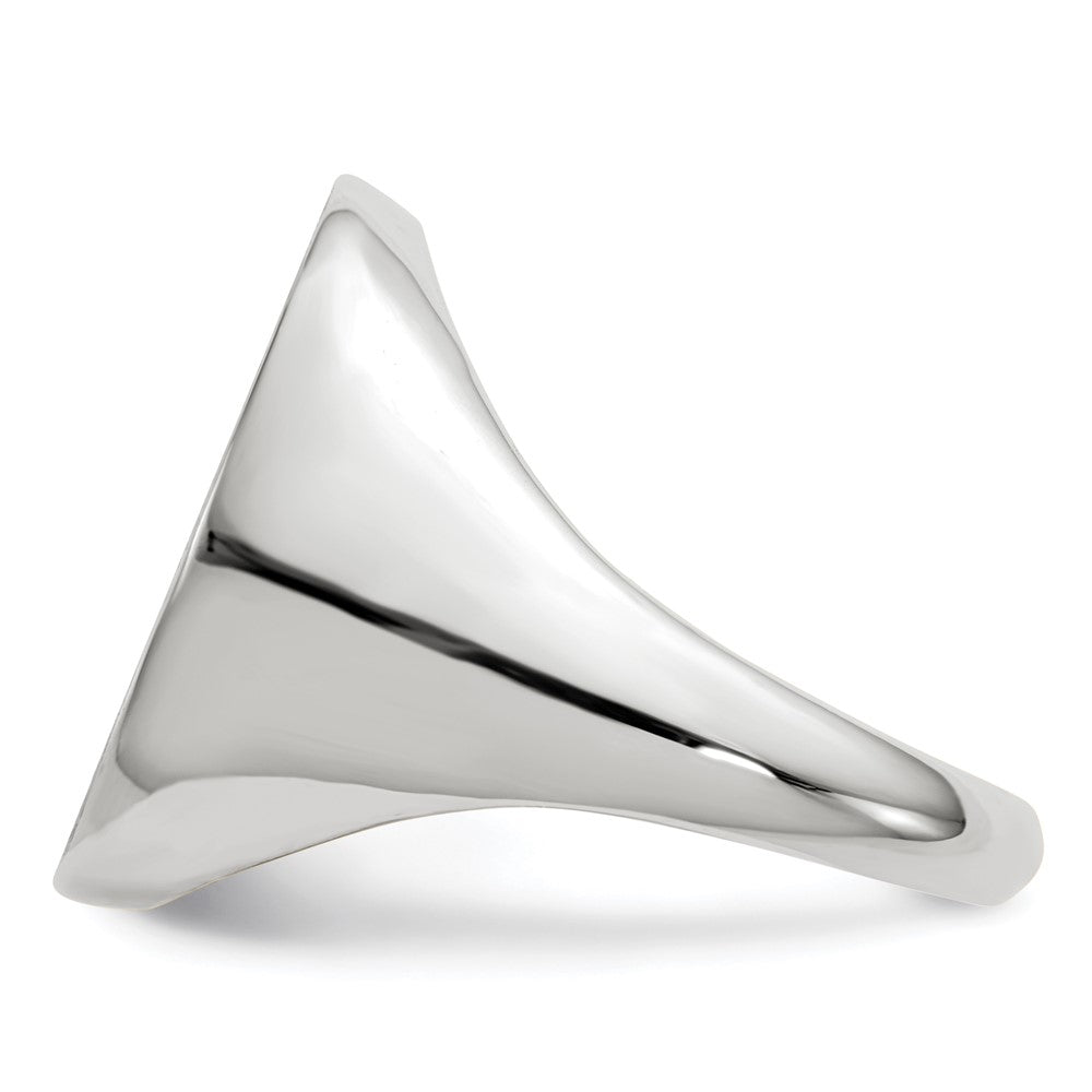 14K Weißgold Herren-Siegelring 20,5x17,0mm, geschlossene Fassung