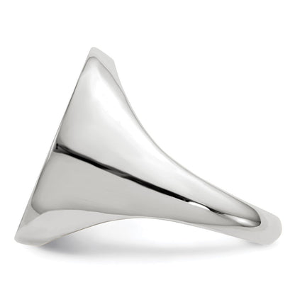 14K Weißgold Herren-Siegelring 20,5x17,0mm, geschlossene Fassung