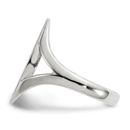 14K Weißgold Siegelring mit geschlossener Rückseite, 17,0x9,0 mm