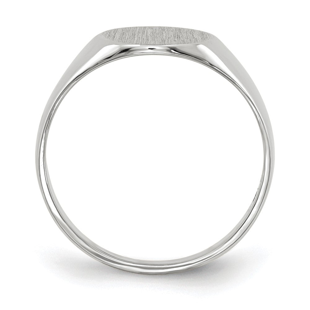 10K Weißgold 9.0x9.5mm Geschlossen Rückseite Siegel Ring