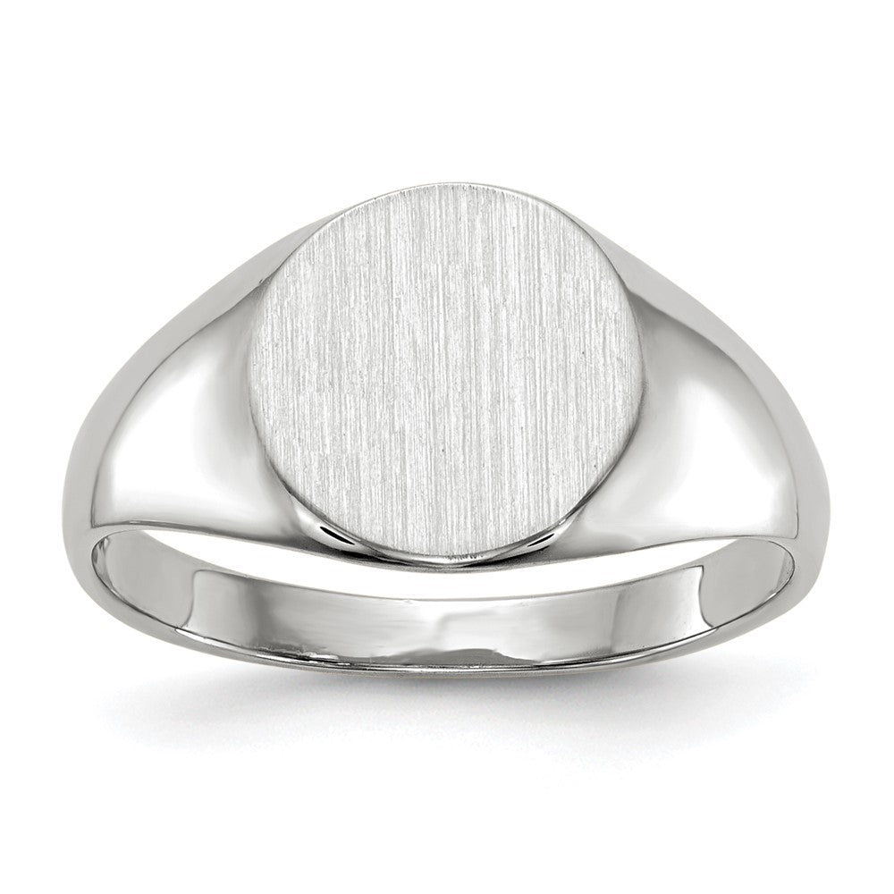 10K Weißgold 9.0x9.5mm Geschlossen Rückseite Siegel Ring