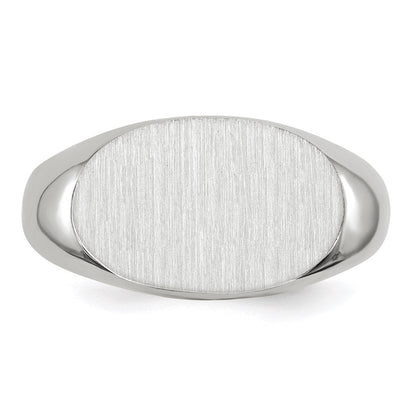 14K Weißgold Herren-Siegelring, 11,0x17,0 mm, offene Fassung