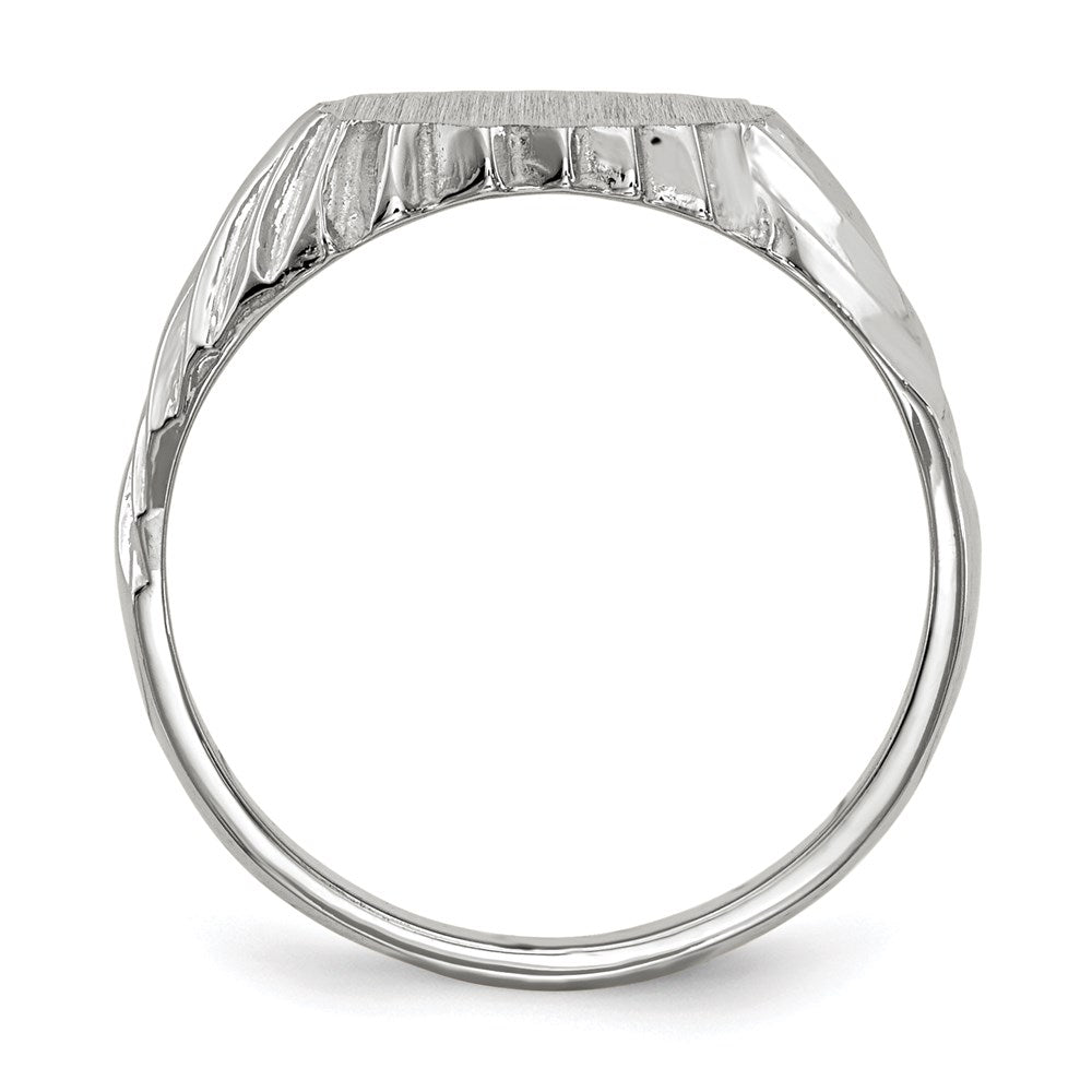 14K Weißgold Siegelring