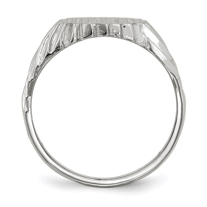 14K Weißgold Siegelring