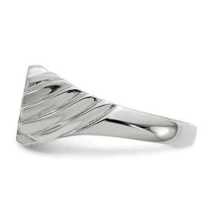 14K Weißgold Siegelring