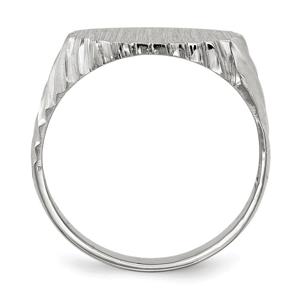 14K Weißgold Siegelring