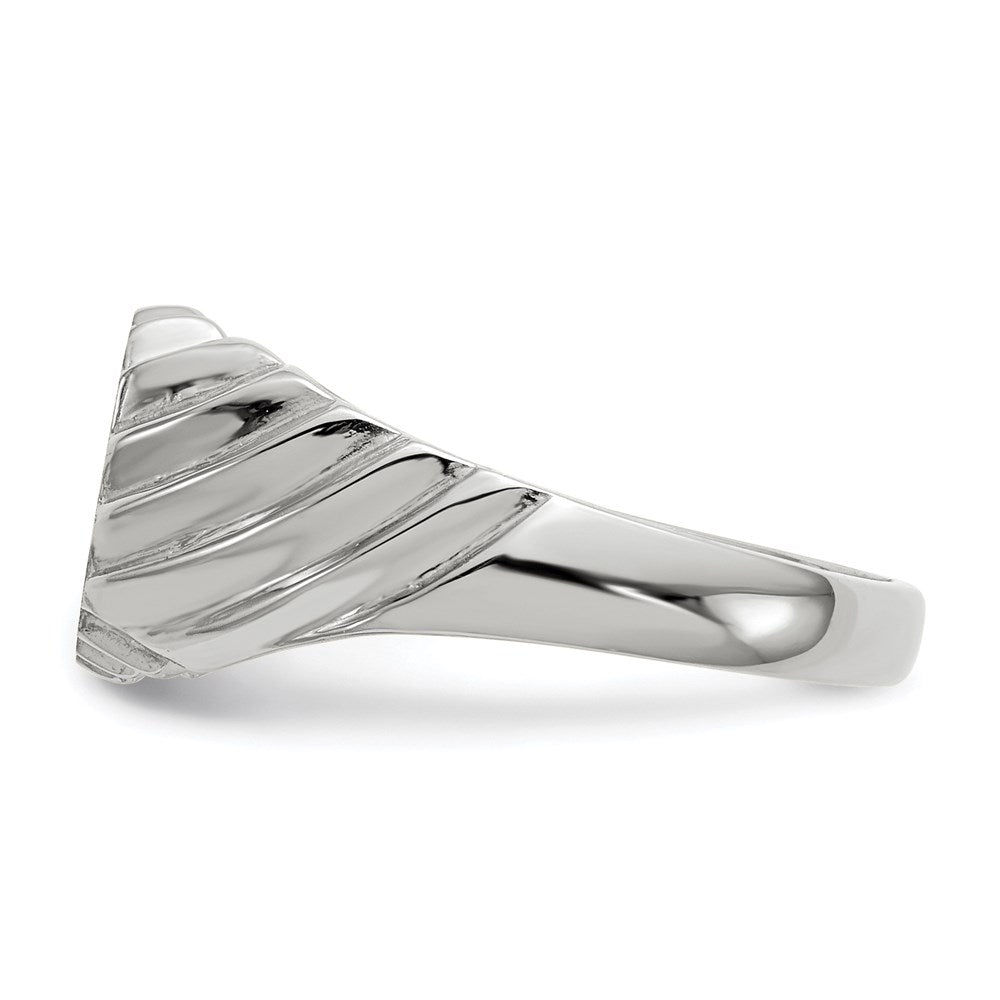14K Weißgold Siegelring