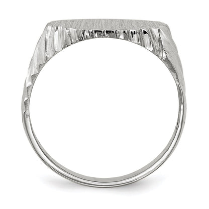 14K Weißgold Siegelring