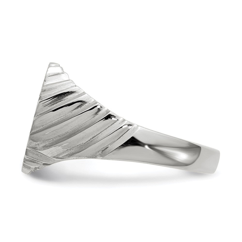 14K Weißgold Siegelring