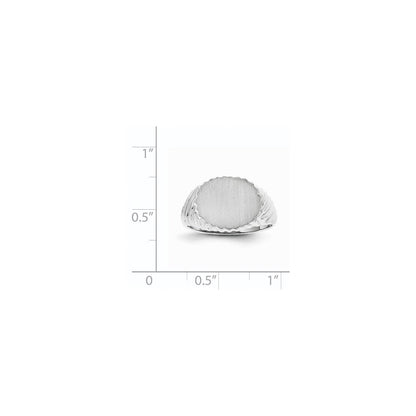 14K Weißgold Siegelring