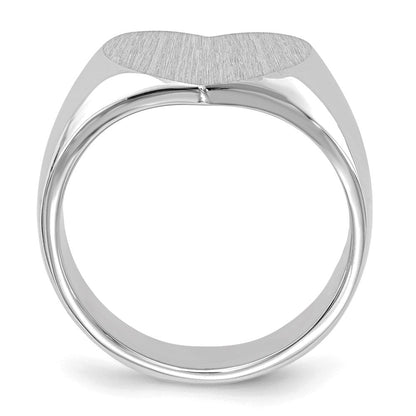 14K Weißgold Siegelring