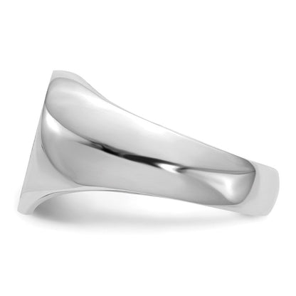 14K Weißgold Siegelring