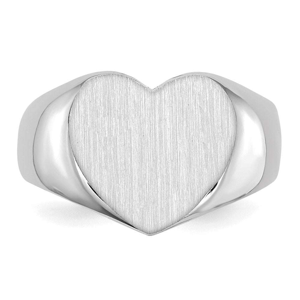 14K Weißgold Siegelring