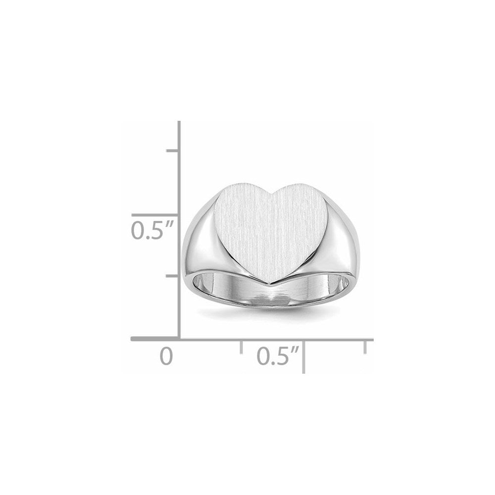 14K Weißgold Siegelring