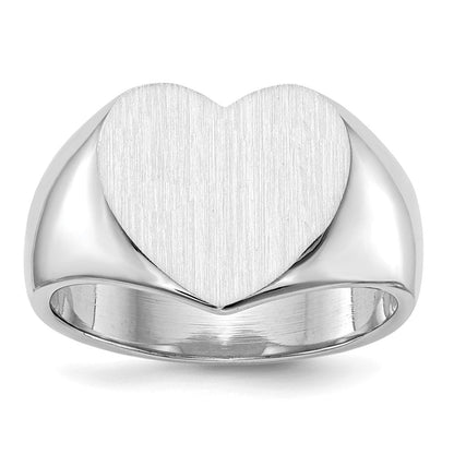 14K Weißgold Siegelring
