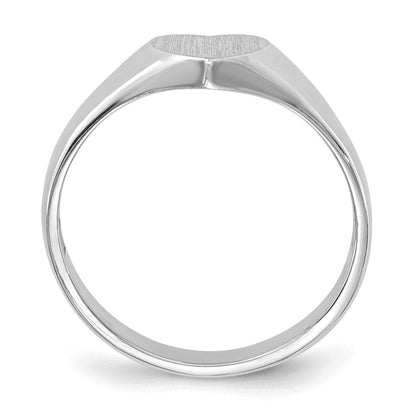 14K Weißgold Siegelring