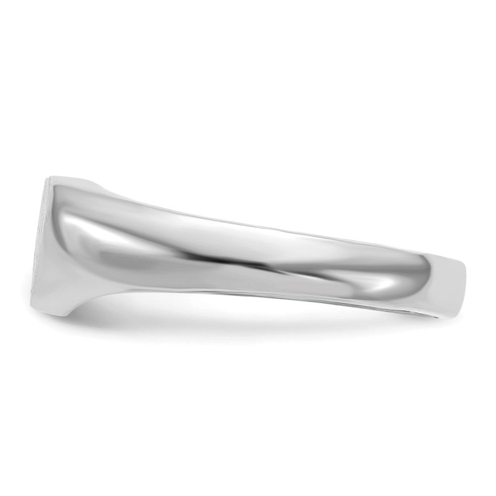 14K Weißgold Siegelring