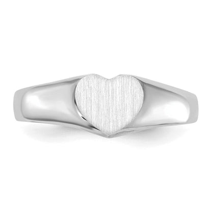 14K Weißgold Siegelring