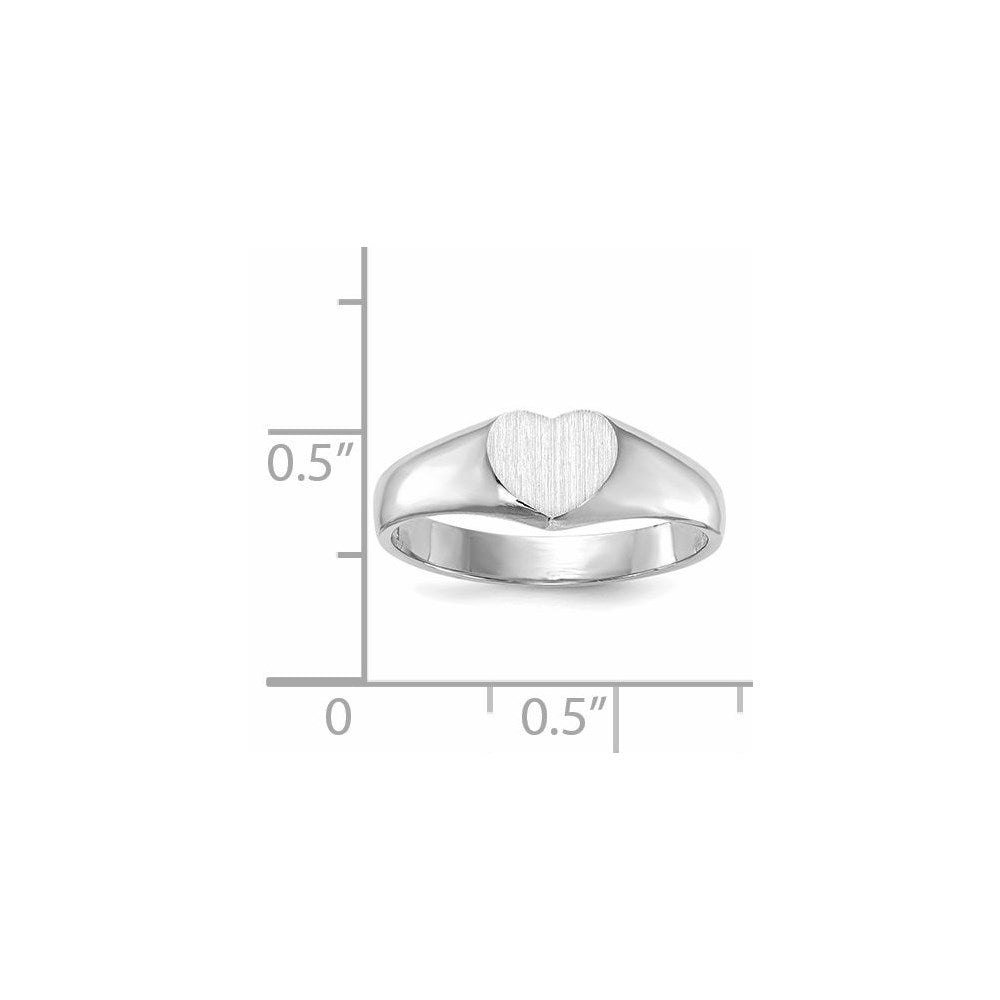 14K Weißgold Siegelring