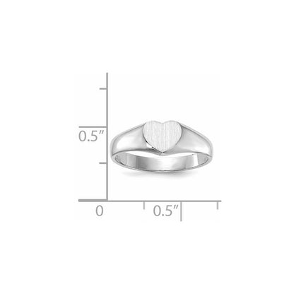 14K Weißgold Siegelring
