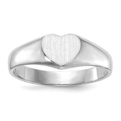 14K Weißgold Siegelring