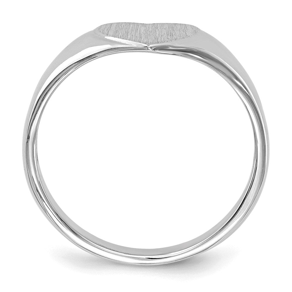 14K Weißgold Siegelring