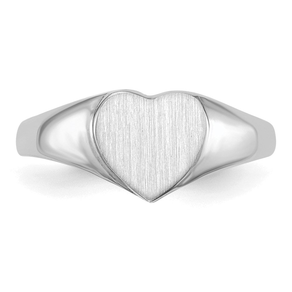14K Weißgold Siegelring