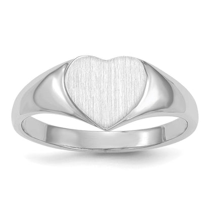 14K Weißgold Siegelring