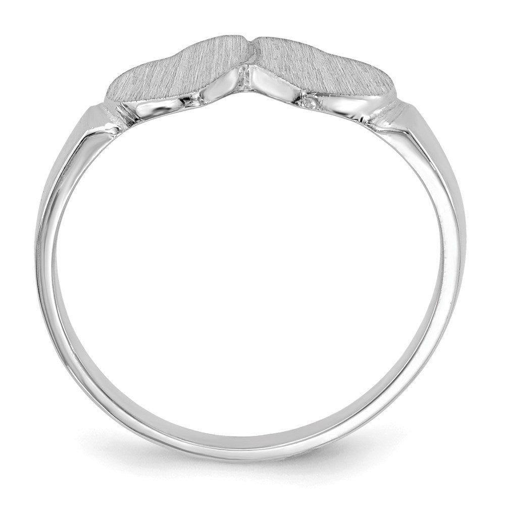 14K Weißgold Siegelring