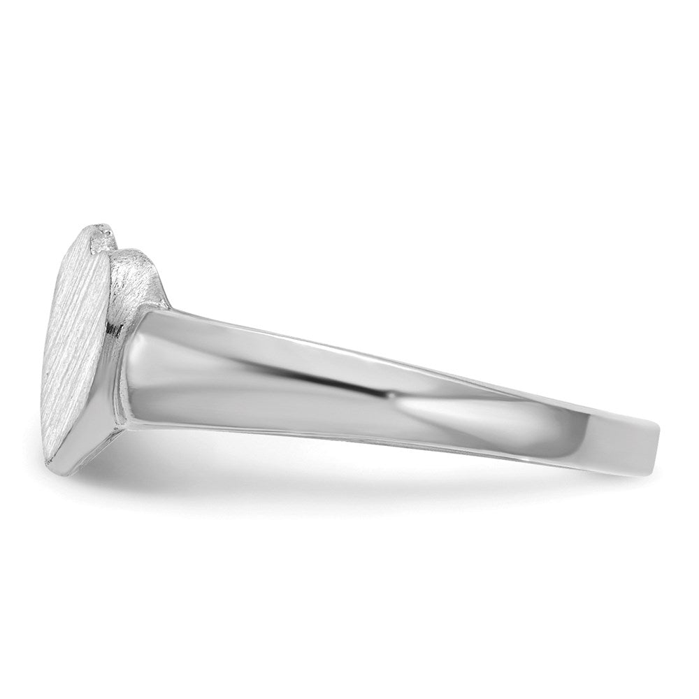 14K Weißgold Siegelring