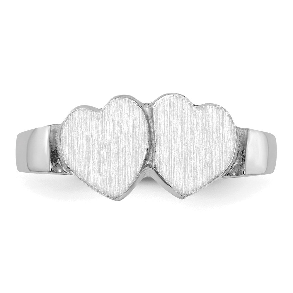 14K Weißgold Siegelring
