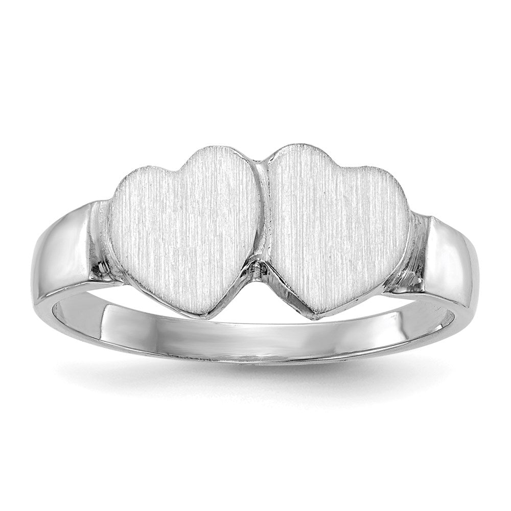 14K Weißgold Siegelring