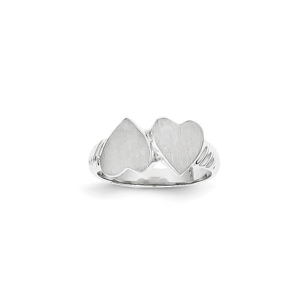 14K Weißgold Siegelring