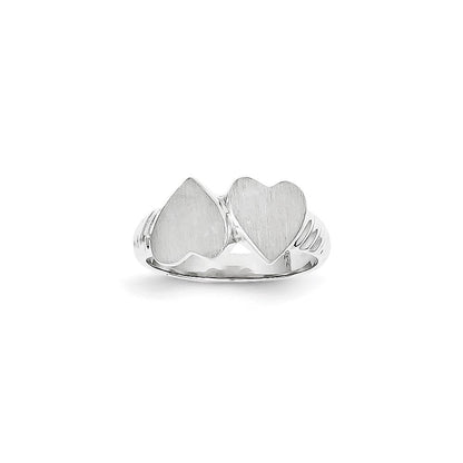 14K Weißgold Siegelring