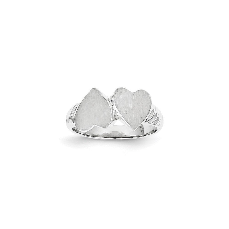 14K Weißgold Siegelring