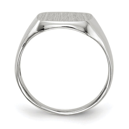 14K Weißgold Siegelring