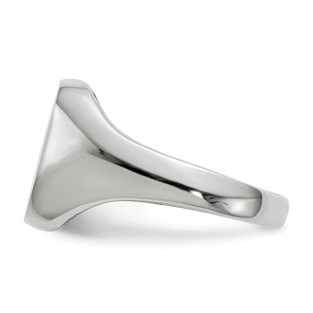 14K Weißgold Siegelring