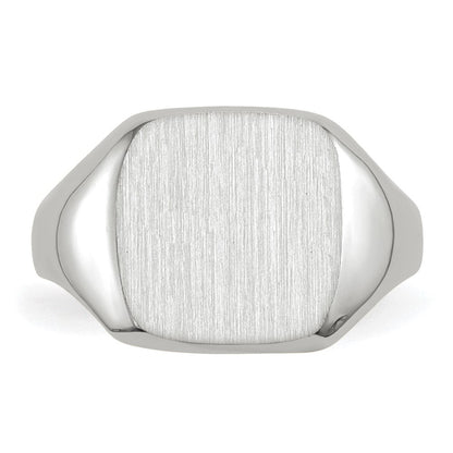 14K Weißgold Siegelring