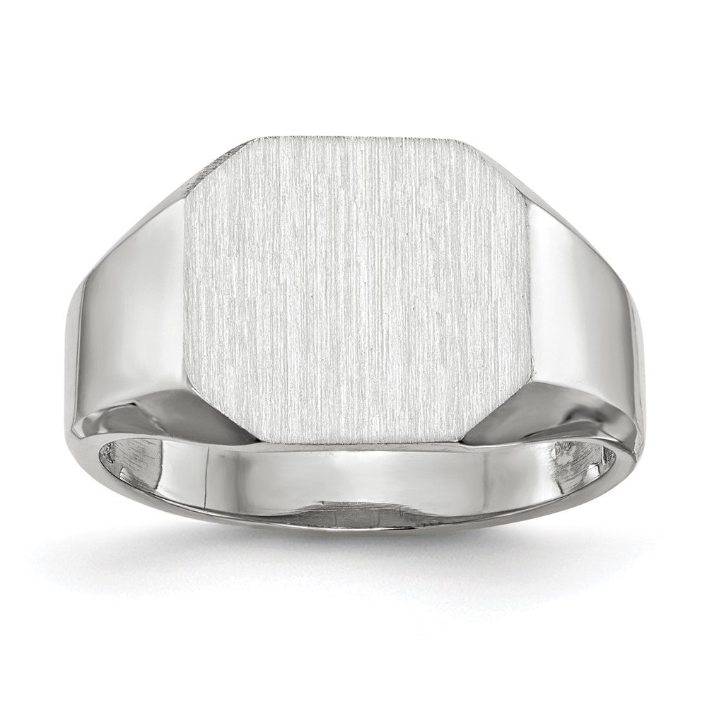 14K Weißgold Siegelring