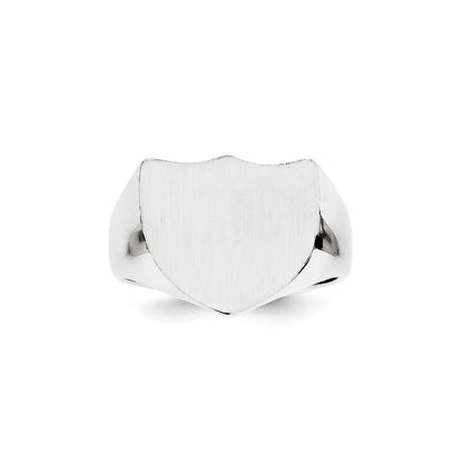 14K Weißgold Siegelring