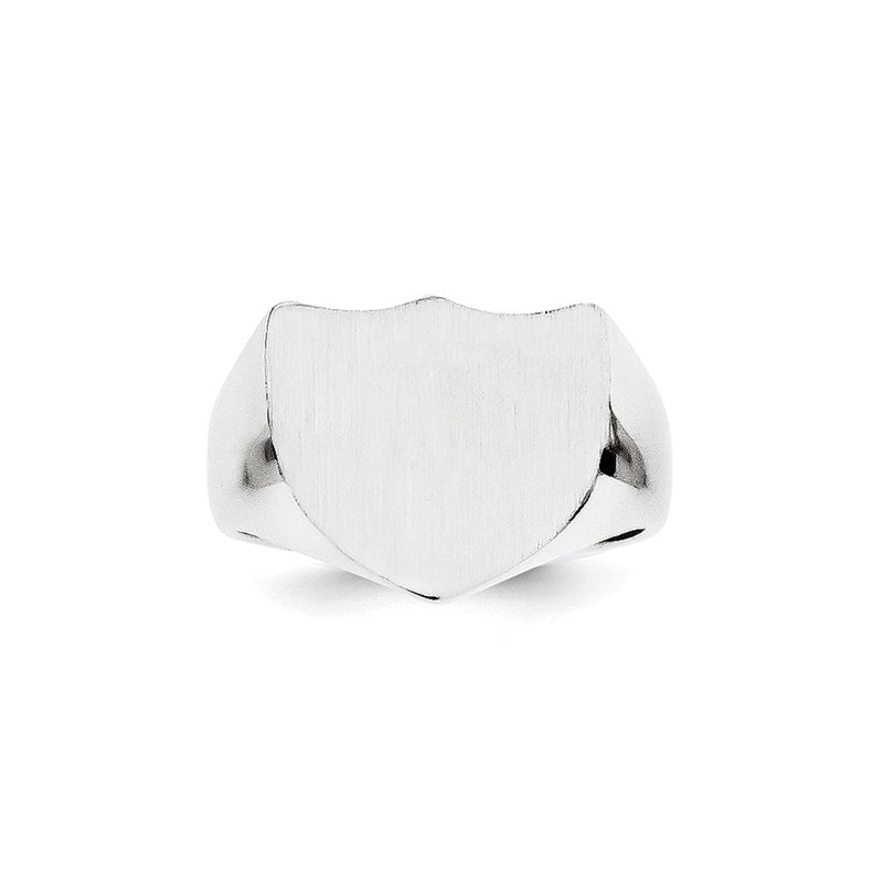 14K Weißgold Siegelring