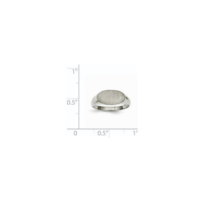 14K Weißgold Siegelring