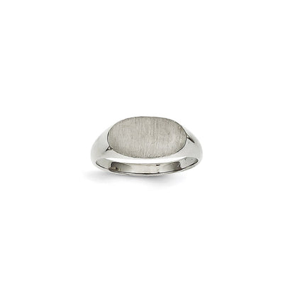 14K Weißgold Siegelring