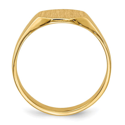 14K Gelbgold Siegelring 7,5 mm x 6 mm, massiv