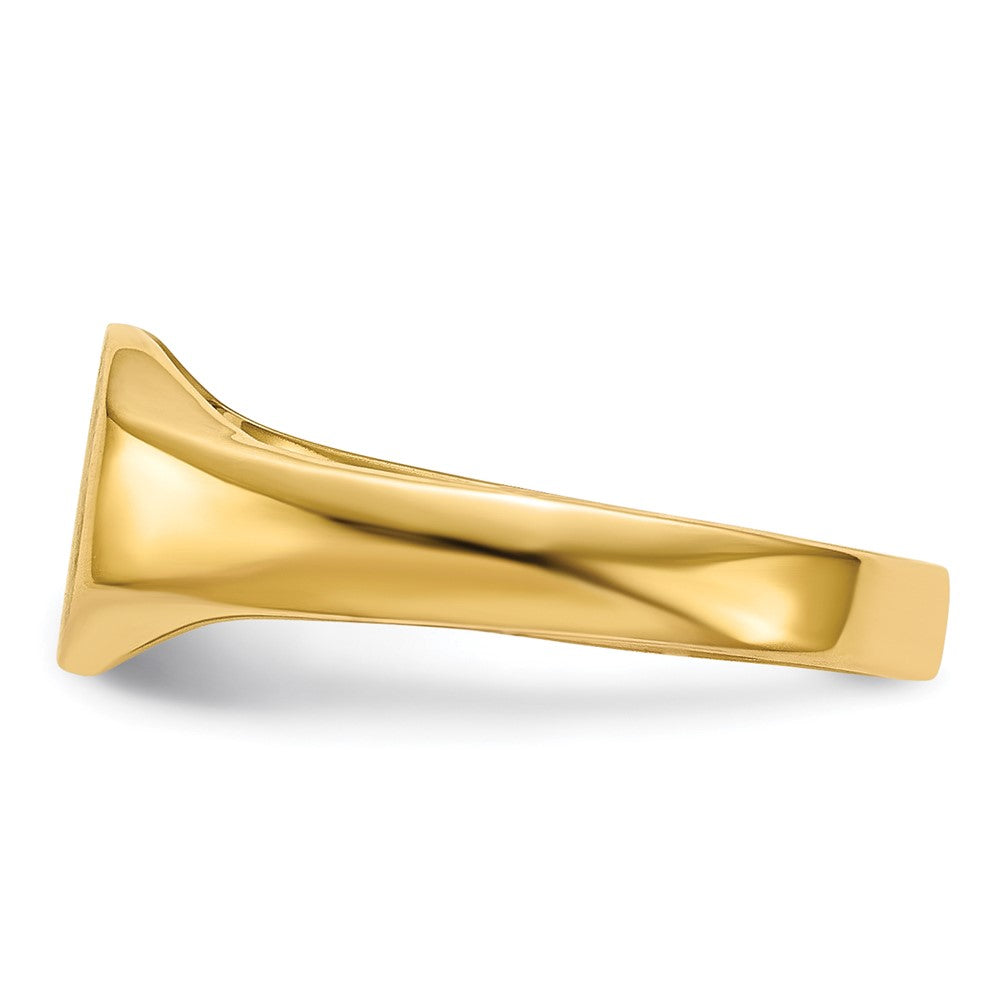 14K Gelbgold Siegelring 7,5 mm x 6 mm, massiv