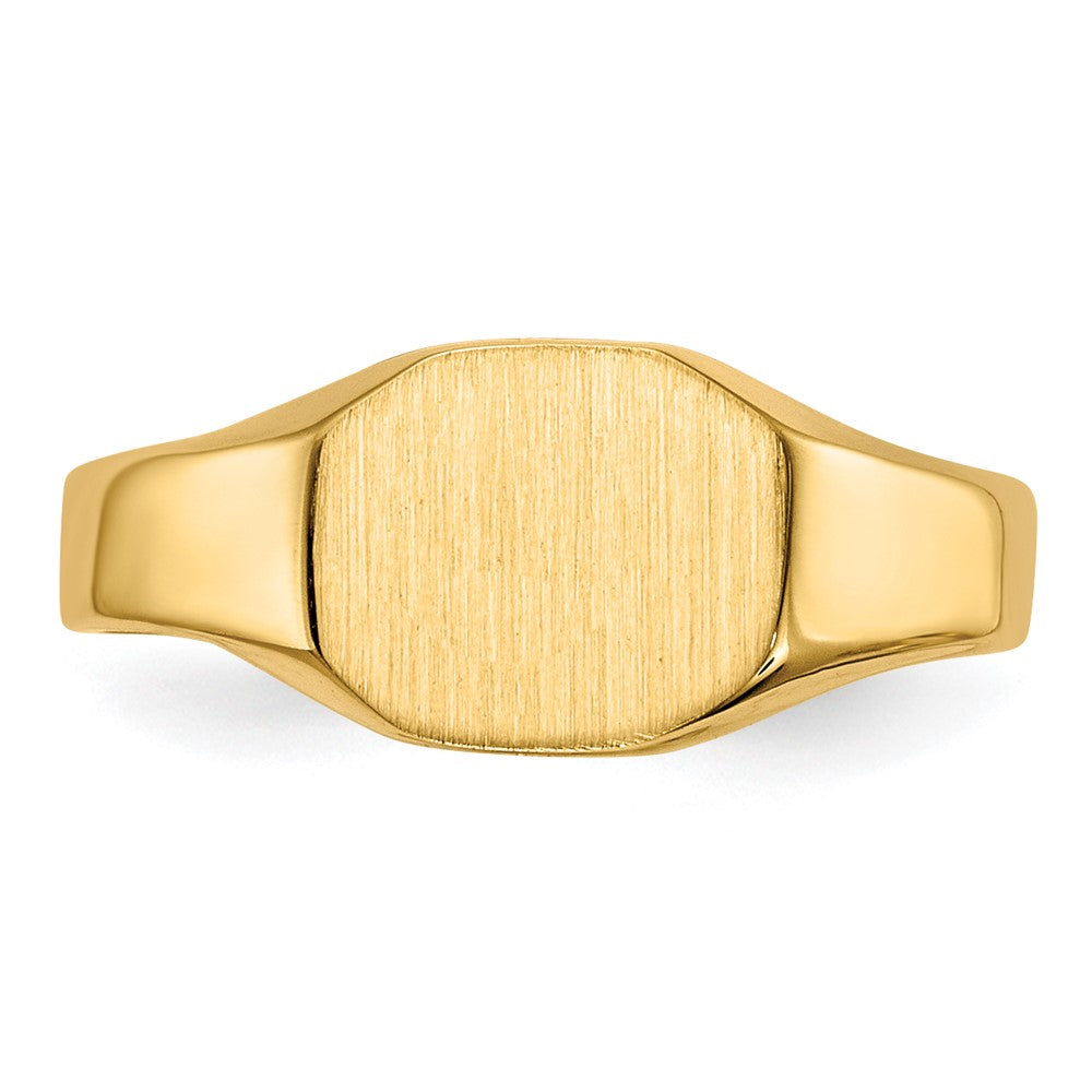 14K Gelbgold Siegelring 7,5 mm x 6 mm, massiv