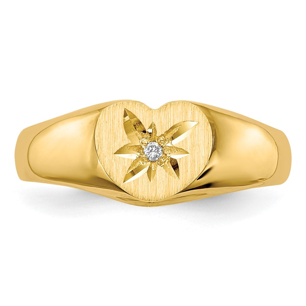 14K Gelbgold VS Echtdiamant-Siegelring