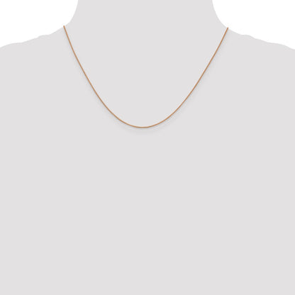 14K Roségold.7mm Venezianer Glieder mit Karabinerverschluss Halskette