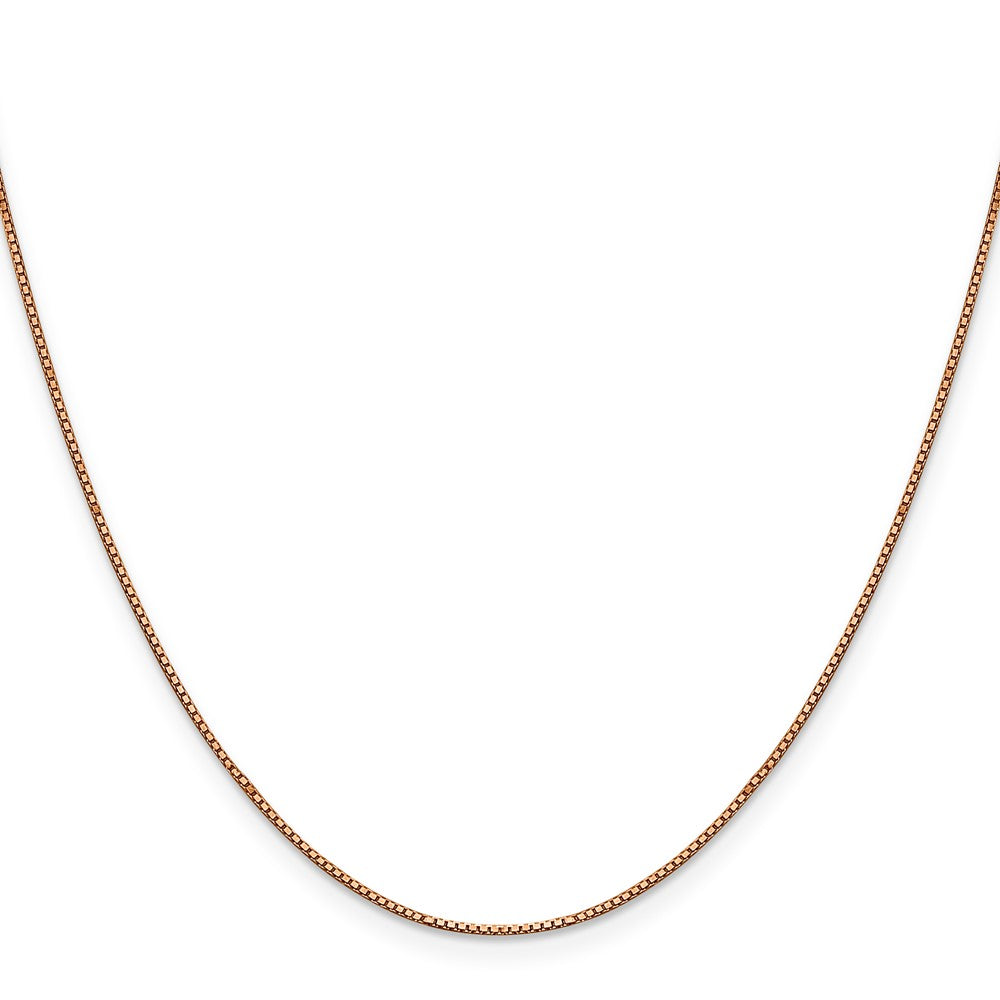 14K Roségold.9mm Venezianer Glieder mit Karabinerverschluss Halskette